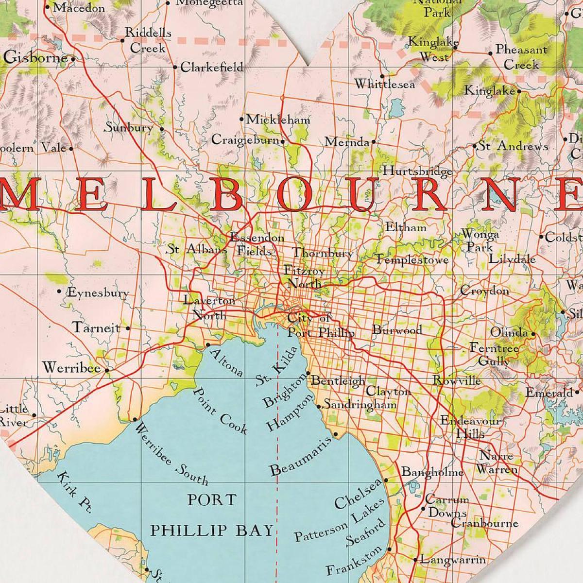 Melbourne harta lumii
