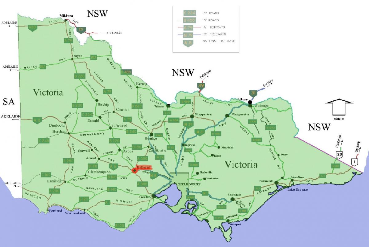 coduri poștale Victoria hartă