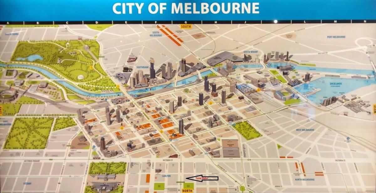 Melbourne arată hartă magazin