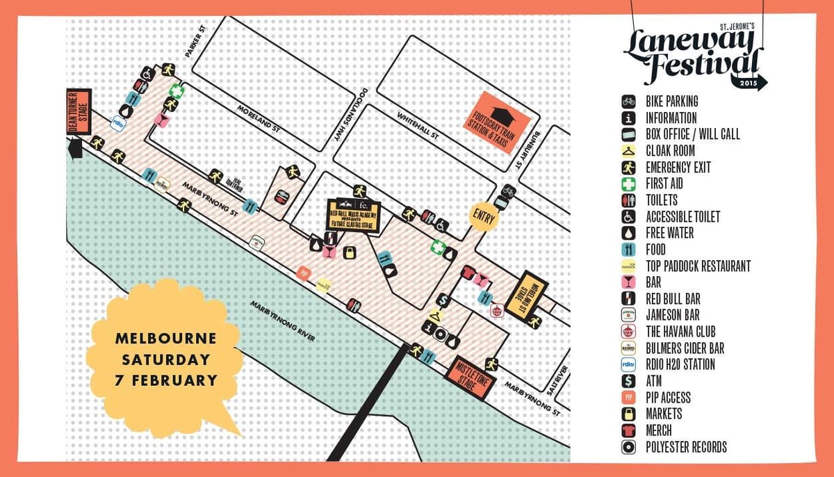 harta Melbourne laneways