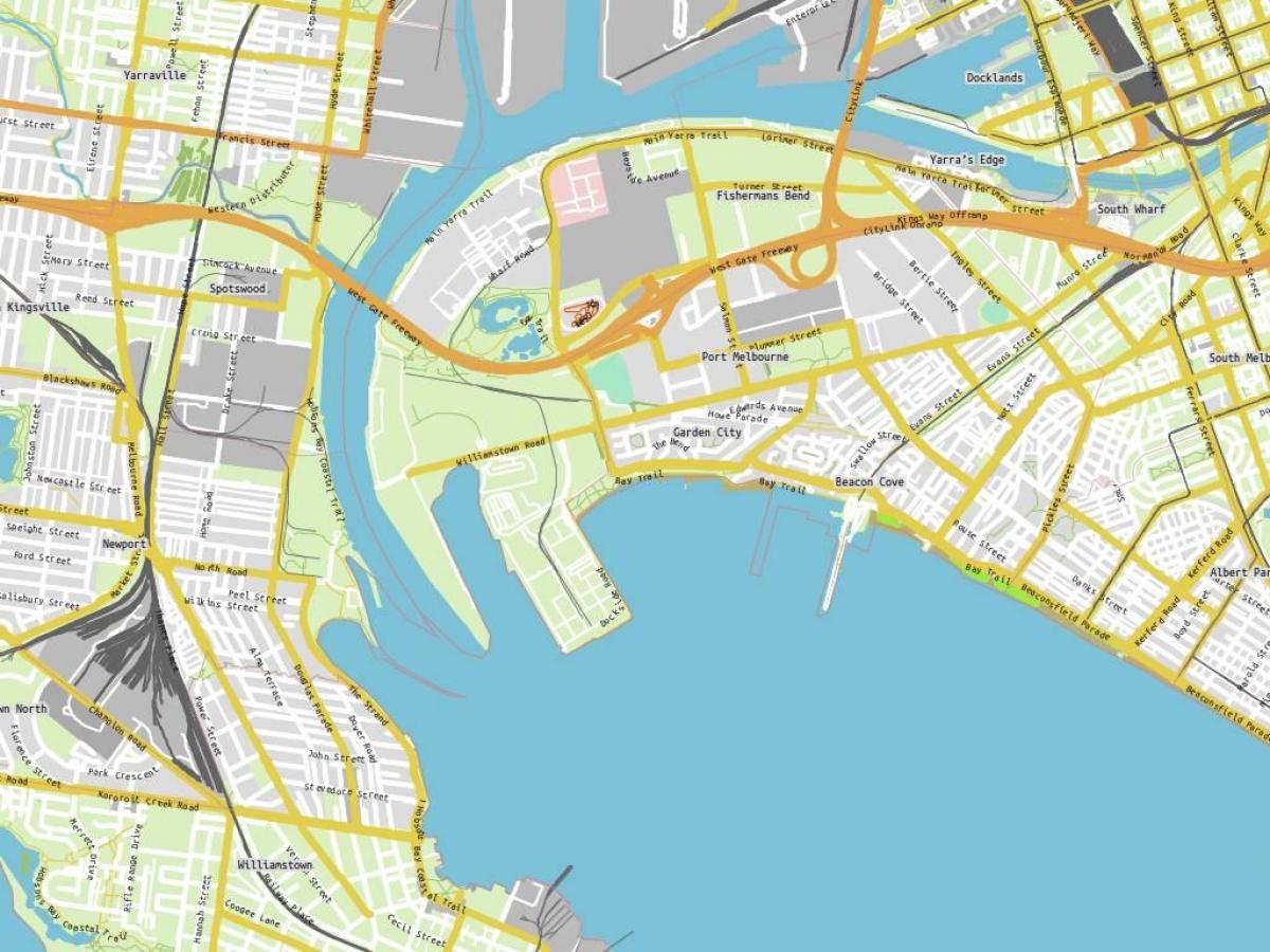 harta port Melbourne