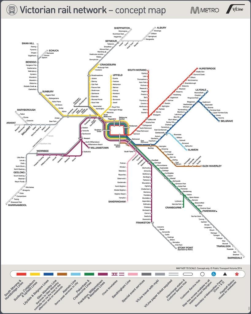 Melbourne ptv hartă