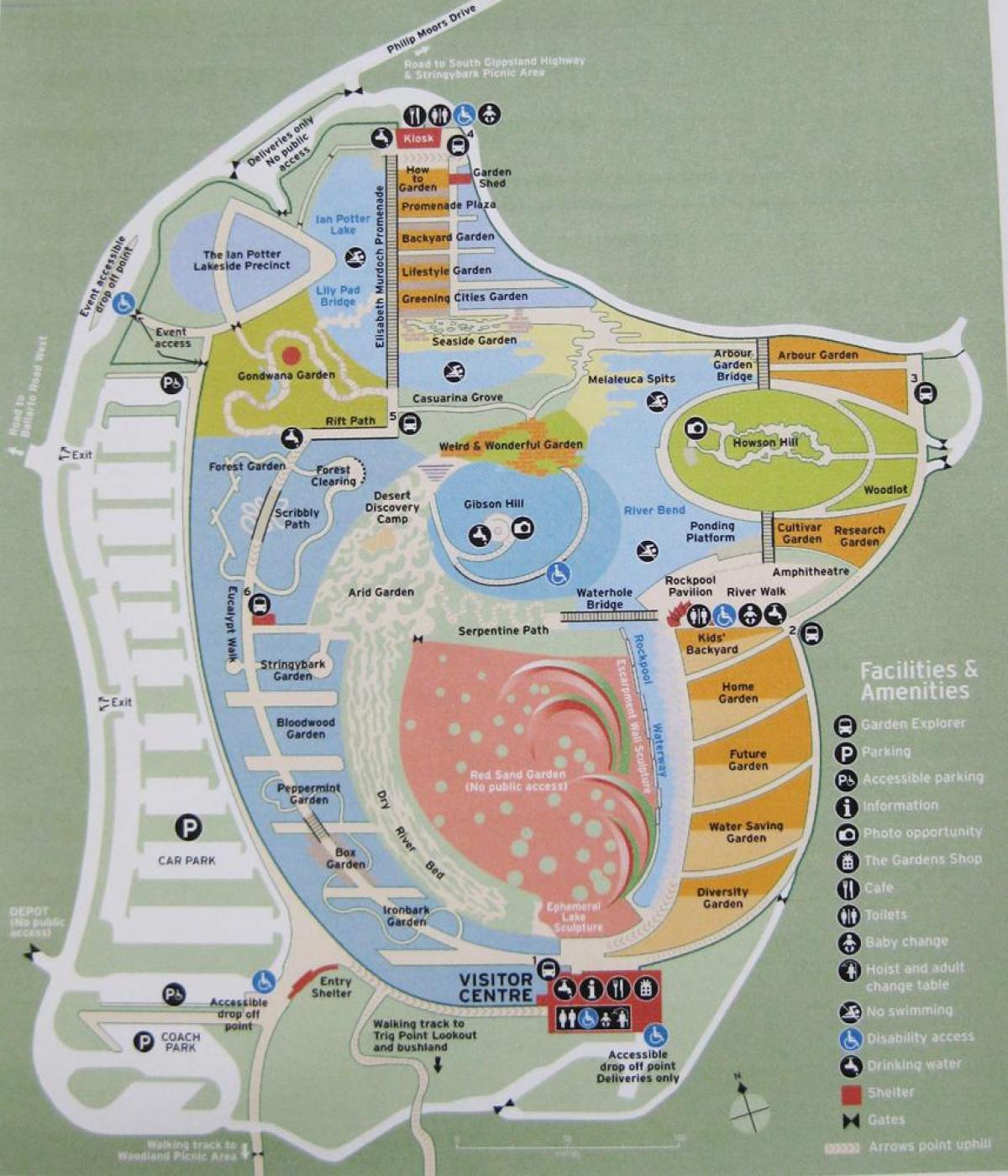 Royal botanic gardens arată hartă