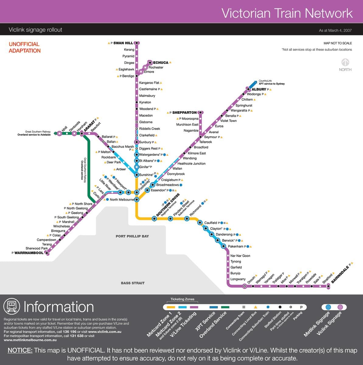 vline tren hartă