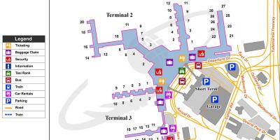 Melbourne airport map și borna 4 a