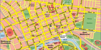 Melbourne harta centrul