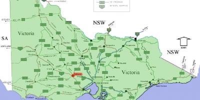 Coduri poștale Victoria hartă