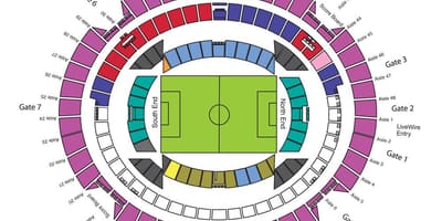 Harta Etihad stadium Melbourne