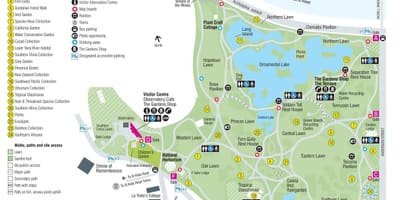 Grădina botanică din Melbourne arată hartă