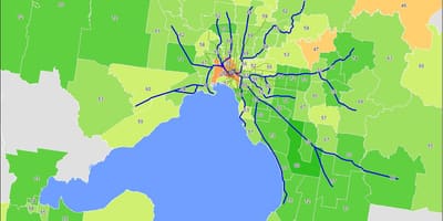 Harta Melbourne cbd