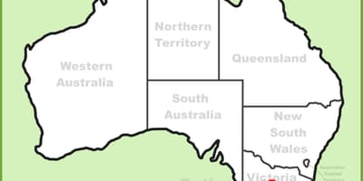 Harta Melbourne, Australia