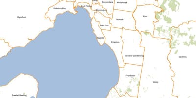 Harta Melbourne consiliile