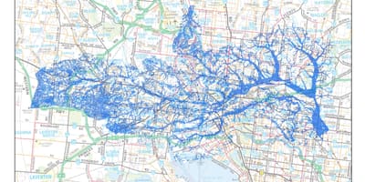 Harta Melbourne inundații