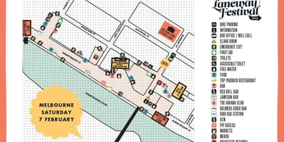 Harta Melbourne laneways