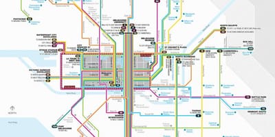 Melbourne traseu de tramvai hartă