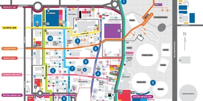 Harta de la universitatea Monash
