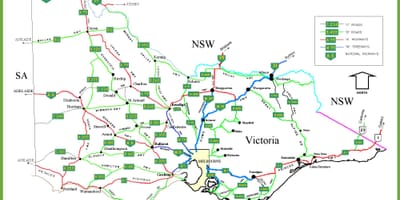 Harta Victoria, Australia